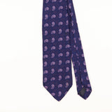 Front Detail of Vintage 1990's Brooks Brothers Paisley Patterned Tie
