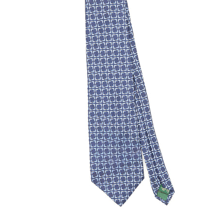 Front Front Detail of Vintage 1990's Ralph Lauren Geometric Patterned Tie