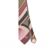 Front Front Detail of Vintage 1980's Ted Lapidus Striped Patterned Tie