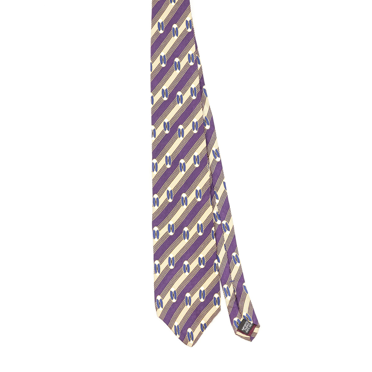 Front Front of Vintage 1990's Geoffrey Beene Striped Patterned Tie