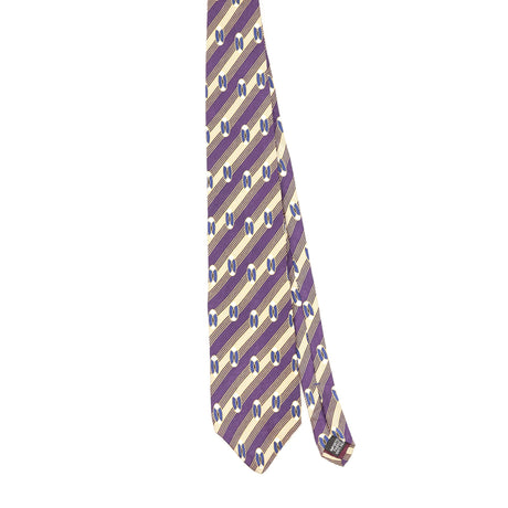 Front Front of Vintage 1990's Geoffrey Beene Striped Patterned Tie