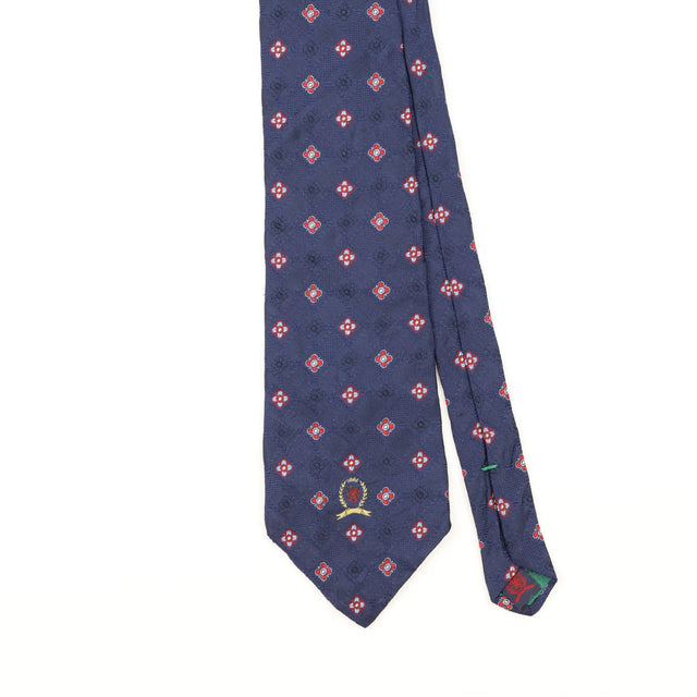 Front Detail of Vintage 1990's Tommy Hilfiger Geometric Patterned Tie