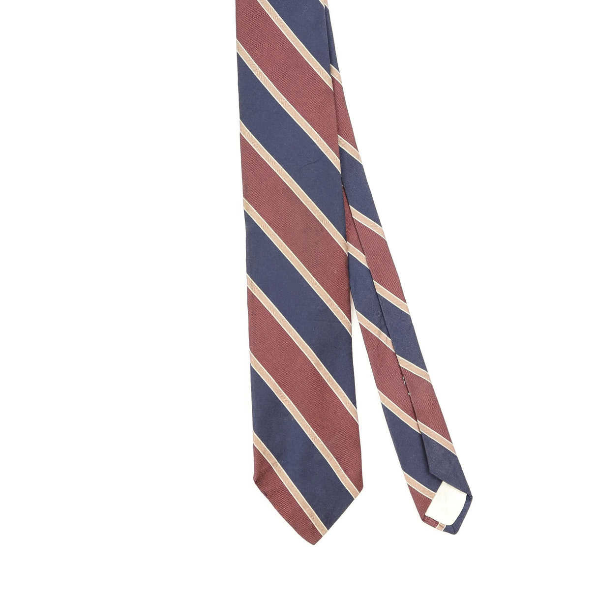 Front Front Detail of Vintage 1990's Guy Laroche Striped Patterned Tie