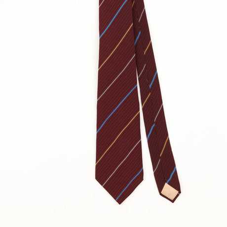 Front Detail of Vintage 1980's Pierre Balmain Striped Patterned Tie