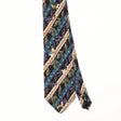 Front Front Detail of Vintage 1990's Disney Donald Duck Striped Patterned Tie