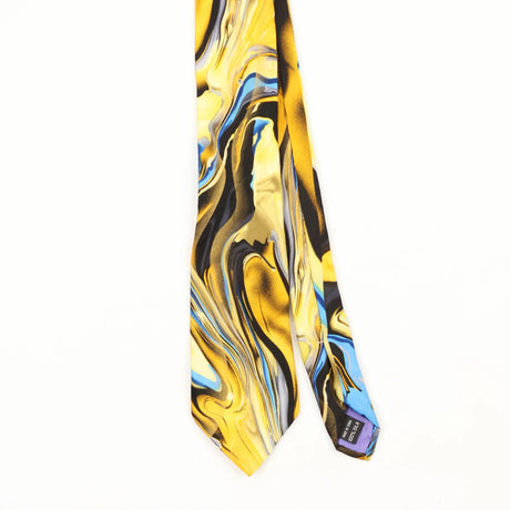 Front Front Detail of Vintage Jerry Garcia Urban Cat Ghost Abstract Patterned Tie