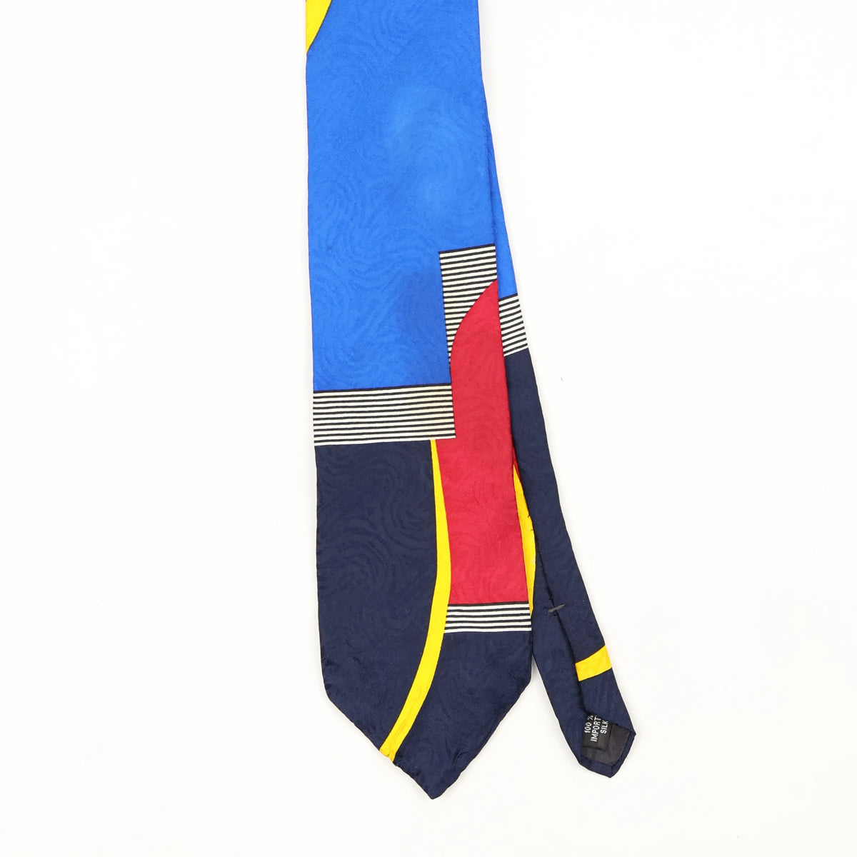 Front Front Detail of Vintage 1990's Krizia Uomo Abstract Patterned Tie
