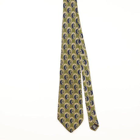 Front of Vintage 1990's Bugatti Geometric Patterned Tie
