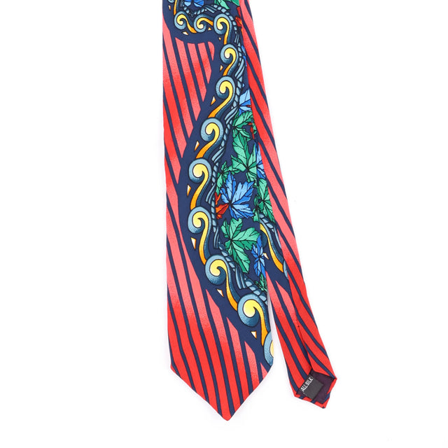 Front Front Detail of Vintage 1990's Rush Limbaugh Abstract Patterned Tie