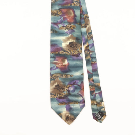 Front Detail of Vintage 1990's Bill Blass Abstract Patterned Tie