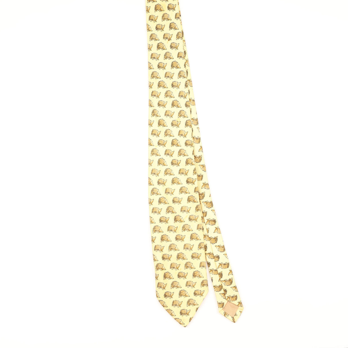 Front of Vintage 1990's Jonelle Hedgehog Animal Print Patterned Tie