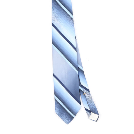 Front Front Detail of Vintage 1980's Striped Patterned Tie