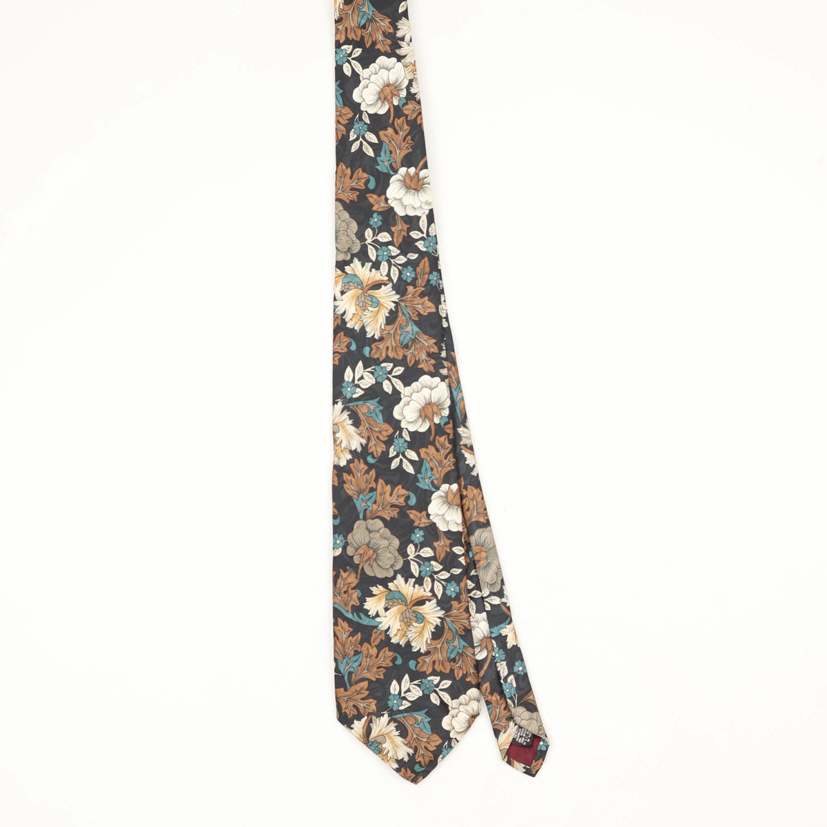 Front Front of Vintage 1990's Floral Patterned Tie