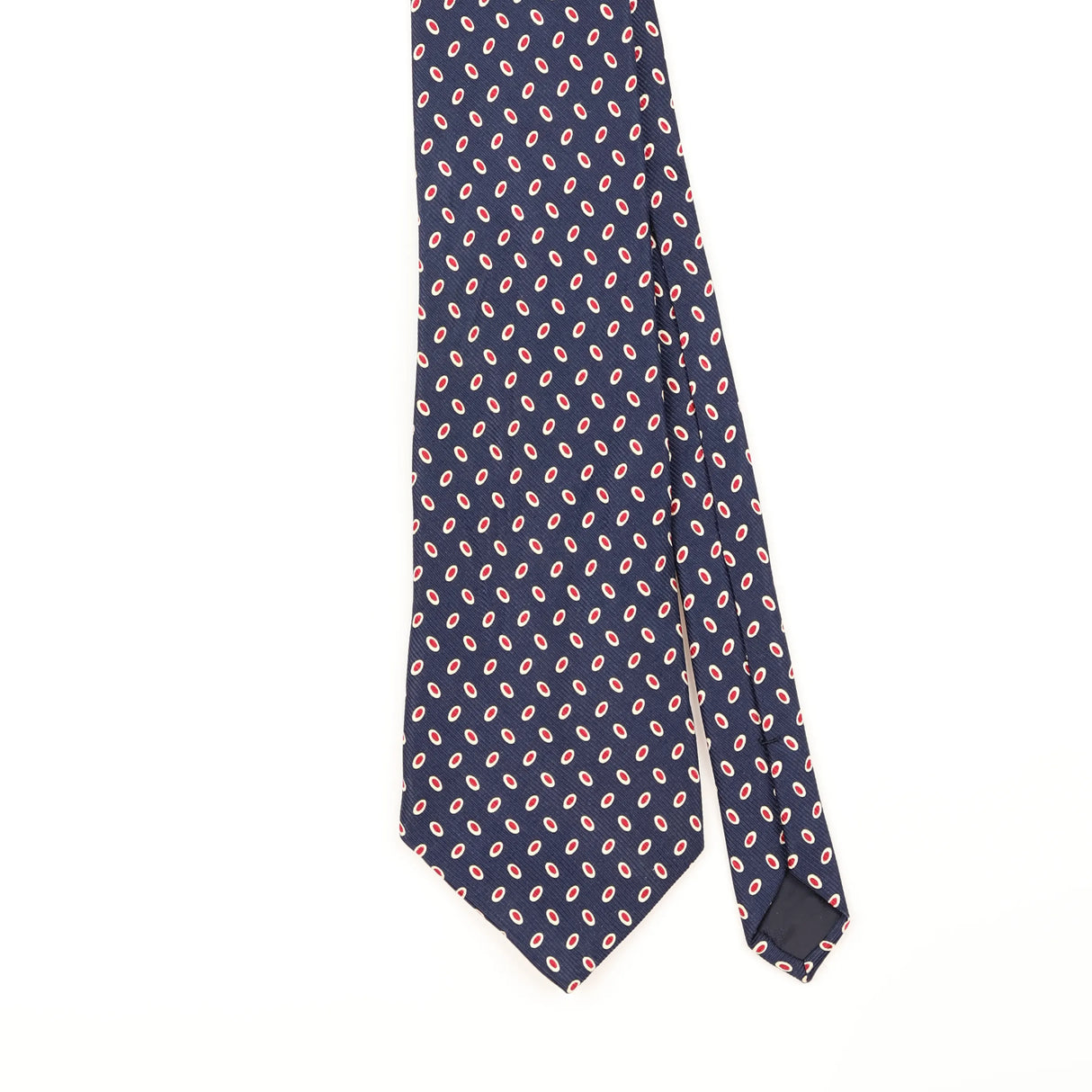 Front Detail of Vintage 1990's Brooks Brothers Geometric Patterned Tie