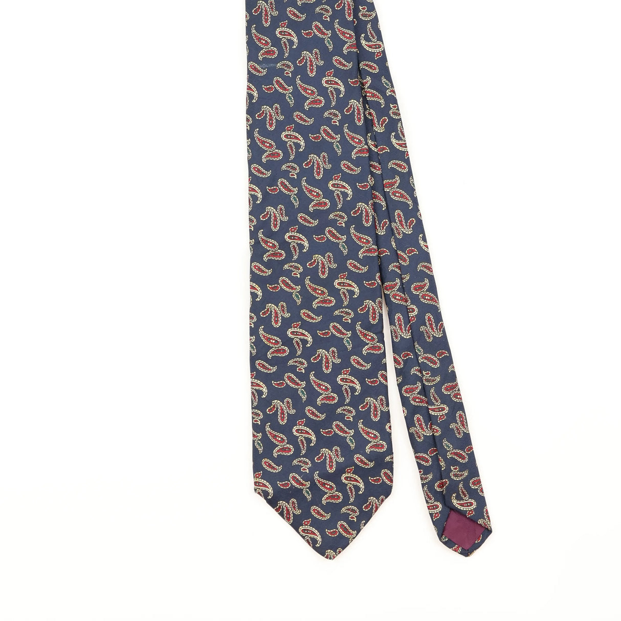 Front Detail of Vintage 1990's Paisley Patterned Tie