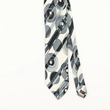 Front Detail of Vintage 1990's Pierre Balmain Geometric Patterned Tie