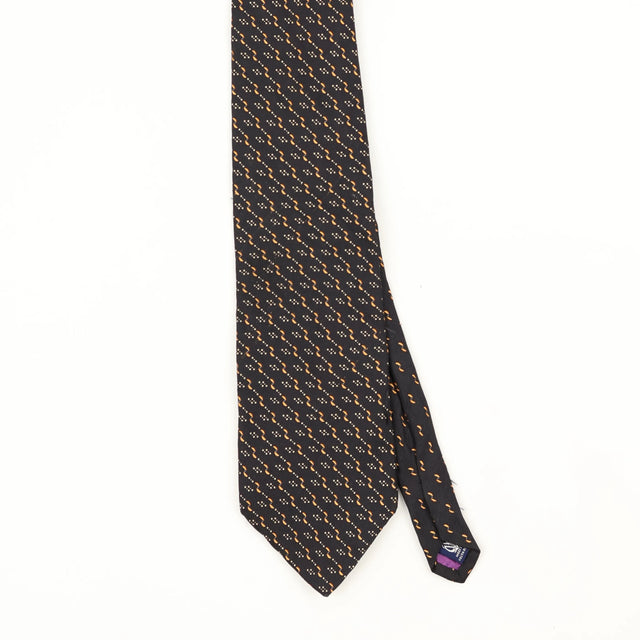 Front Front Detail of Vintage Nautica Geometric Patterned Tie