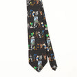 Front Front Detail of Vintage 1990's Looney Tunes Bugs Bunny Cartoon Patterned Tie