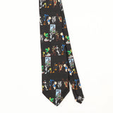 Front Front Detail of Vintage 1990's Looney Tunes Bugs Bunny Cartoon Patterned Tie