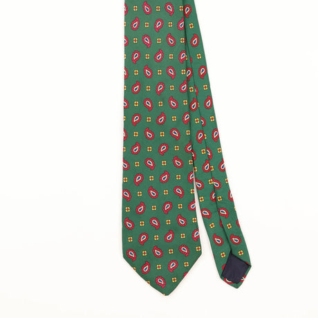 Front Detail of Vintage 1990's Brooks Brothers Geometric Patterned Tie