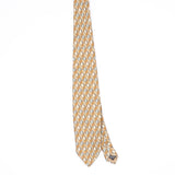 Front Front of Vintage 1990's Croft & Barrow Leaf Geometric Patterned Tie
