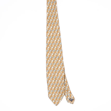 Front Front of Vintage 1990's Croft & Barrow Leaf Geometric Patterned Tie