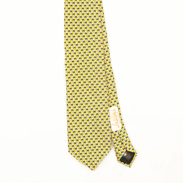 Front Front Detail of Vintage 1990's Geometric Patterned Tie