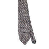 Front Front Detail of Vintage 1990's Van Heusen Foulard Geometric Patterned Tie