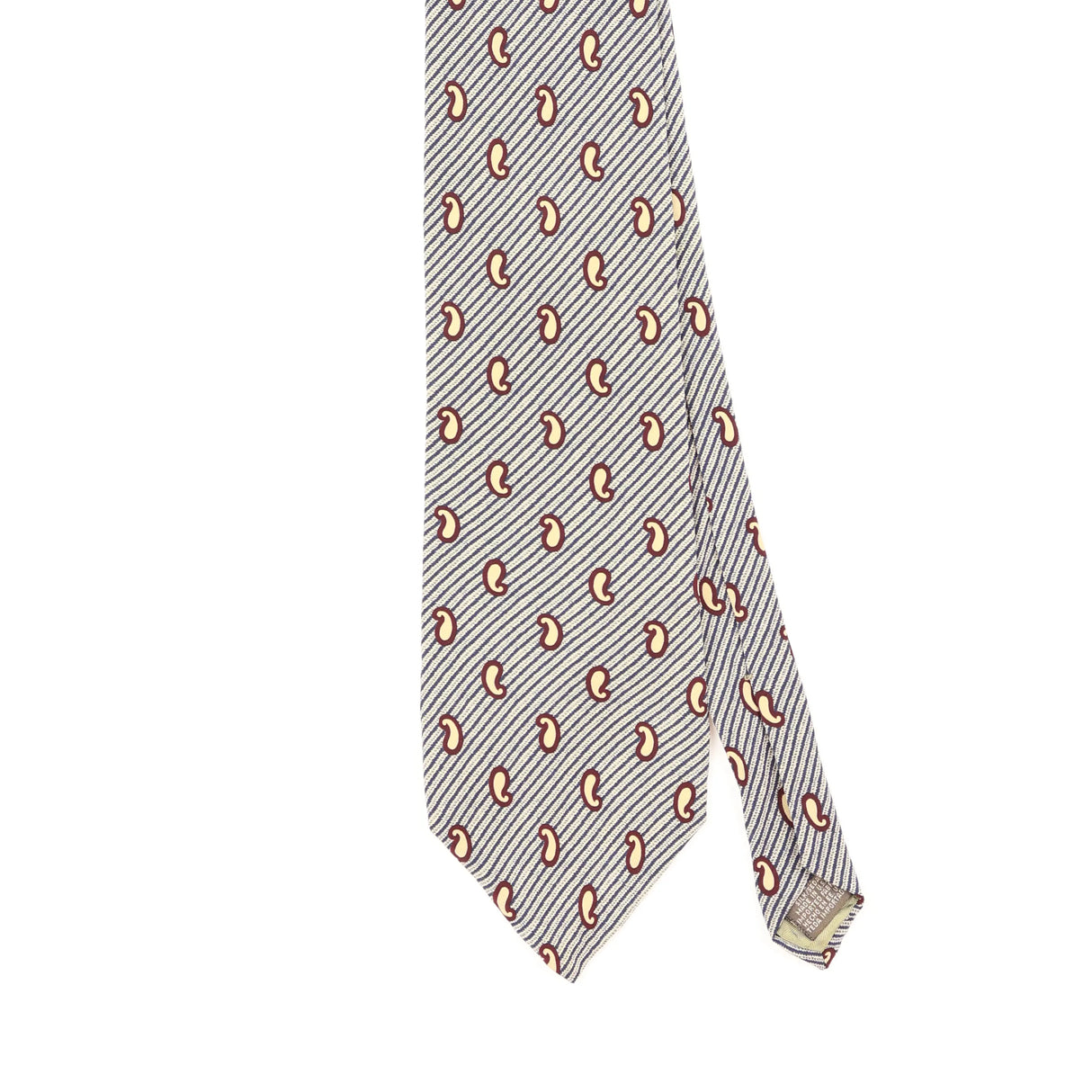 Front Front Detail of Vintage 1990's Paisley Paisley Patterned Tie