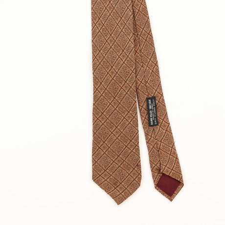 Front Detail of Vintage 1990's Plaids & Checks Patterned Tie