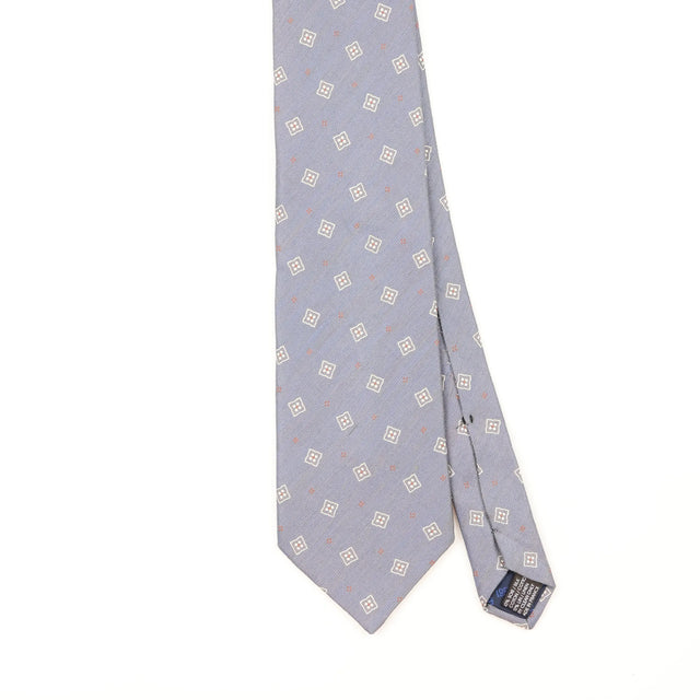 Front Front Detail of Vintage 1990's Cerruti 1881 Geometric Patterned Tie