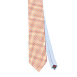 Front Front Detail of Vintage 1990's Tommy Hilfiger Foulard Geometric Patterned Tie