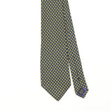Front Detail of Vintage 1990's Gieves & Hawkes Geometric Patterned Tie