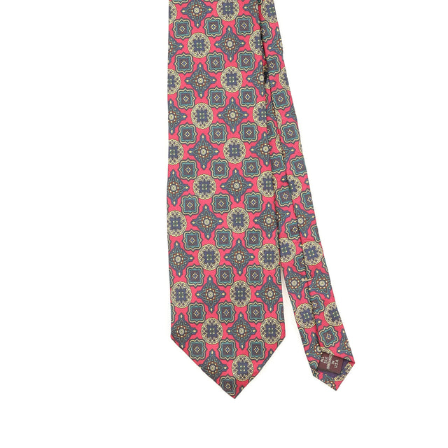 Front Front Detail of Vintage 1990's Geometric Patterned Tie