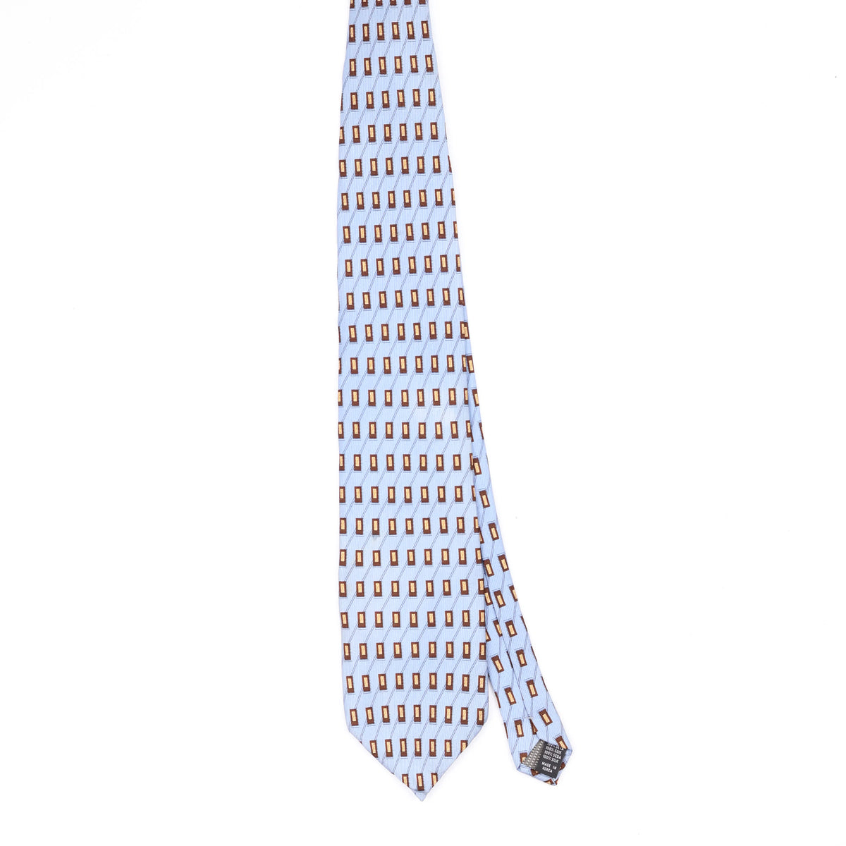 Front Front of Vintage 1990's Foulard Geometric Patterned Tie