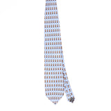 Front Front of Vintage 1990's Foulard Geometric Patterned Tie