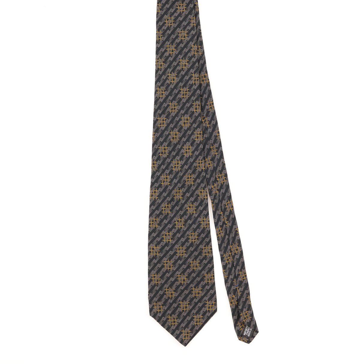 Front of Vintage 1990's Geoffrey Beene Geometric Patterned Tie