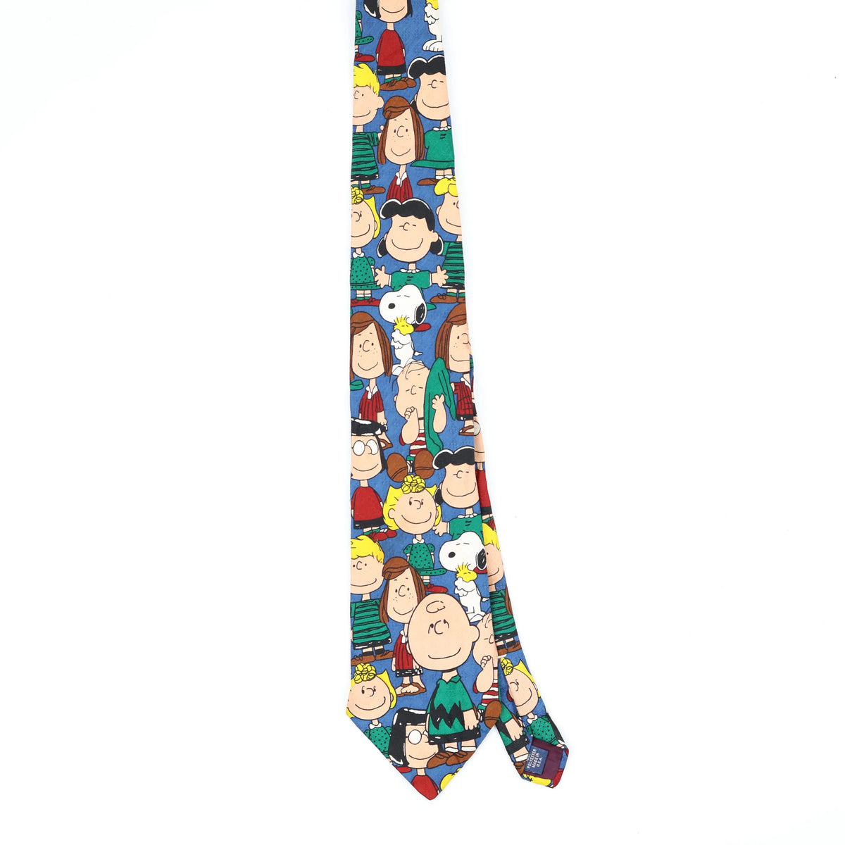 Front Front of Vintage 1990's Snoopy Cartoon Patterned Tie