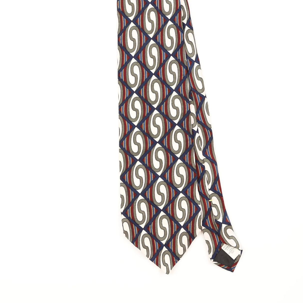 Front Detail of Vintage 1990's Wembley Geometric Patterned Tie
