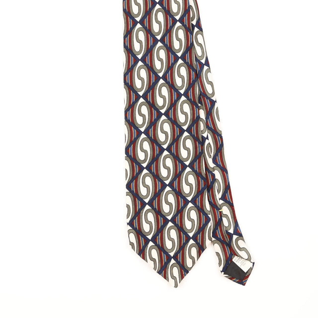Front Detail of Vintage 1990's Wembley Geometric Patterned Tie