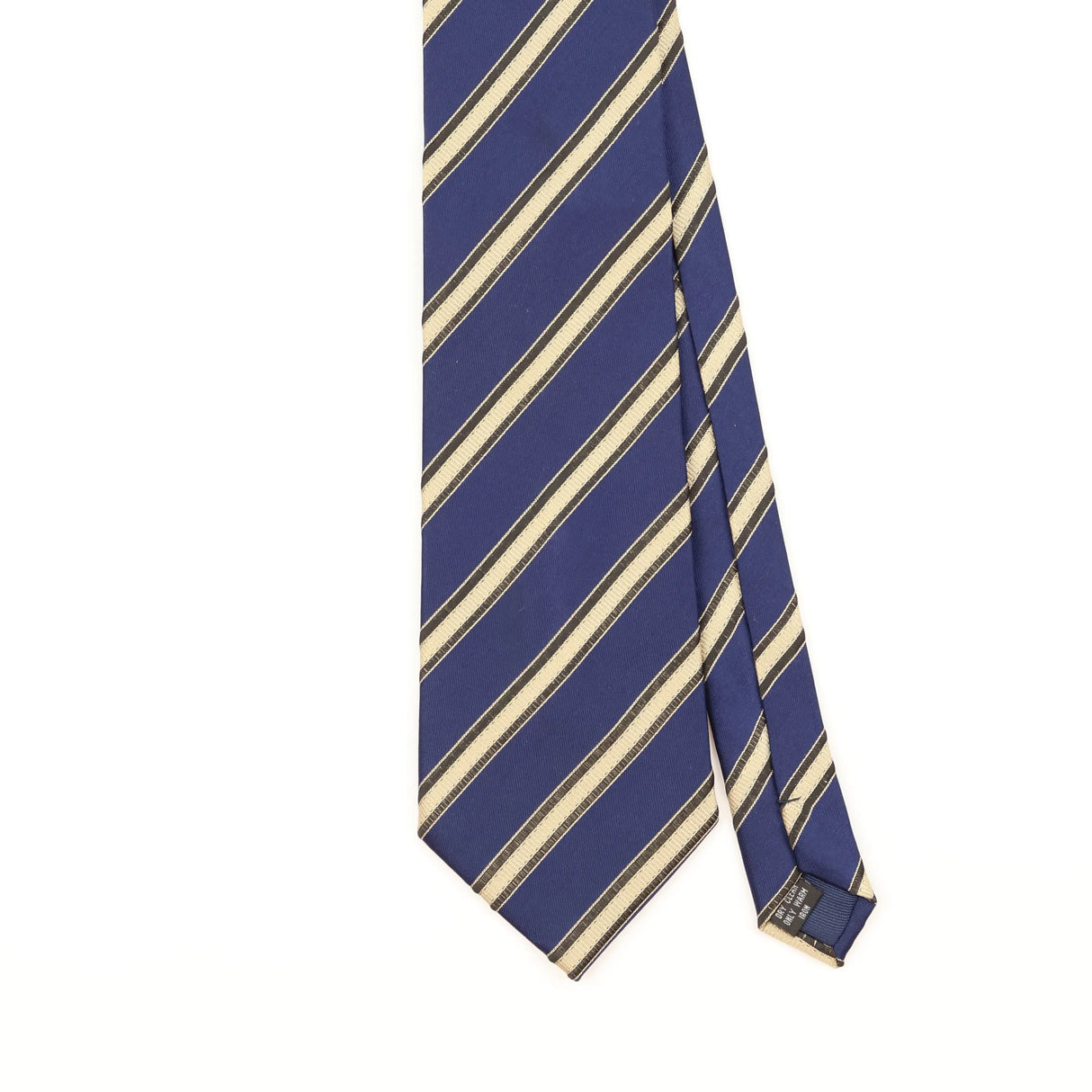 Front Detail of Vintage 1990's Brioni Striped Patterned Tie