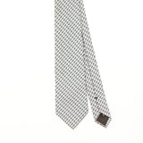 Front Front Detail of Vintage 1990's Ermenegildo Zegna Geometric Patterned Tie