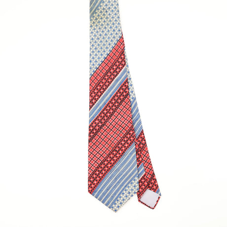 Front Front of Vintage 1980's Yves Saint Laurent Geometric Patterned Tie