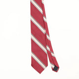 Front Front Detail of Vintage 1980's Striped Patterned Tie