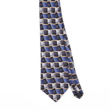 Front Front Detail of Vintage 1990's Van Heusen Geometric Patterned Tie