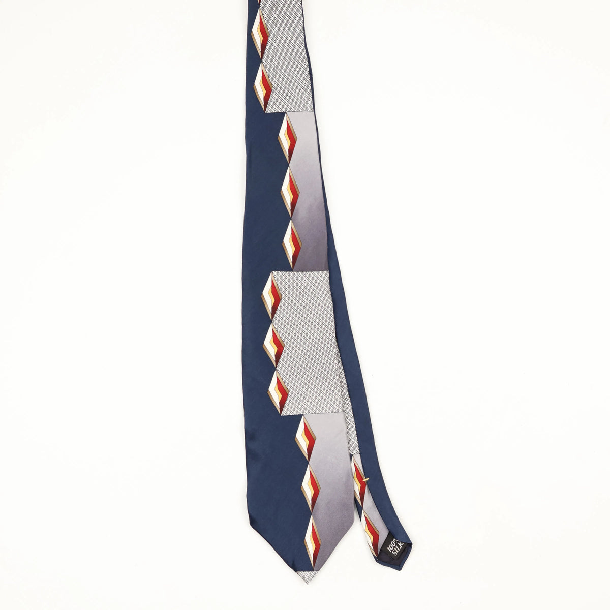 Front Front of Vintage 1990's Evan Picone Geometric Patterned Tie