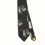 Front Front Detail of Vintage 1980's Sketch Abstract Patterned Tie