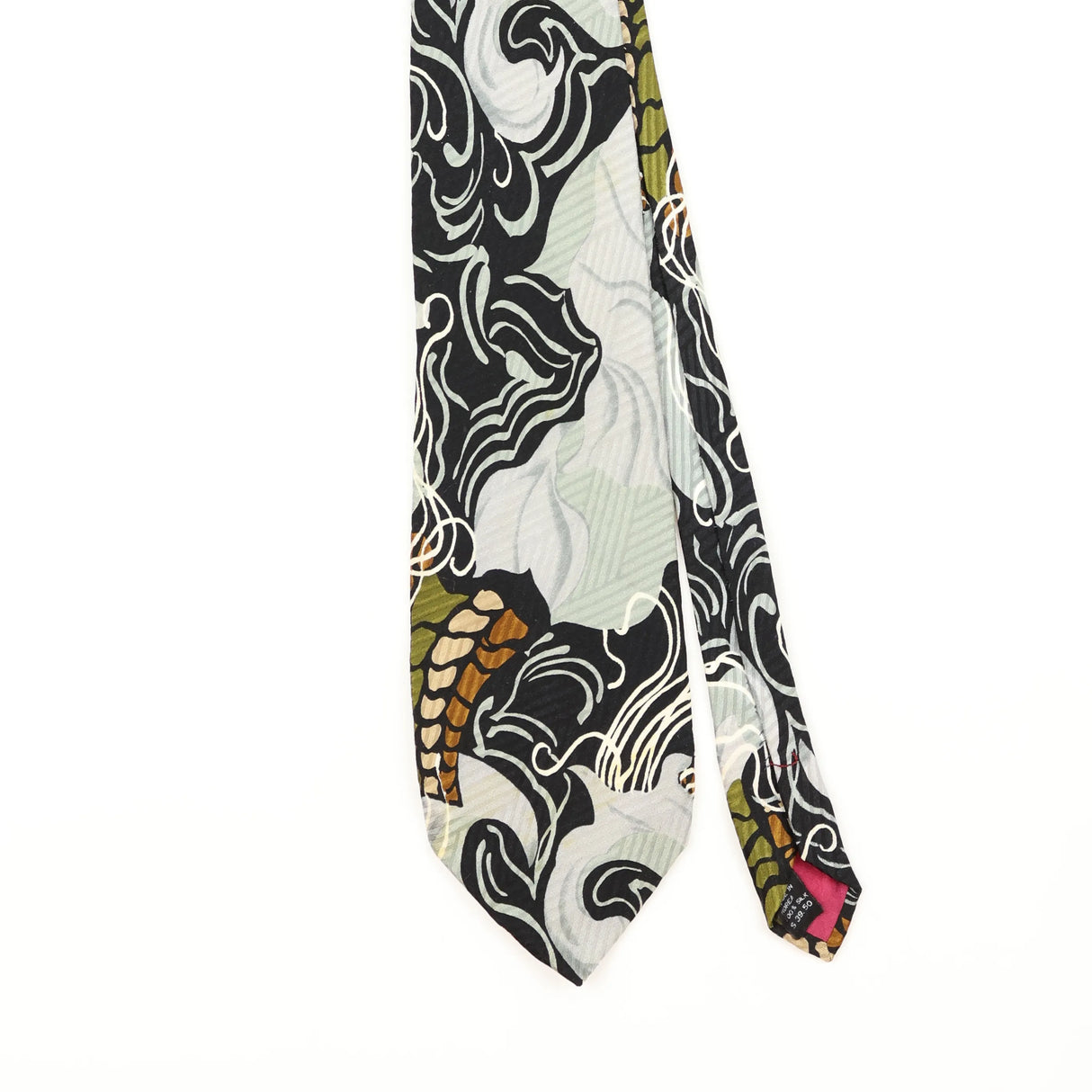 Front Detail of Vintage 1990's Abstract Patterned Tie