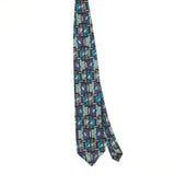 Front Front of Vintage 1990's Mulberry Geometric Patterned Tie