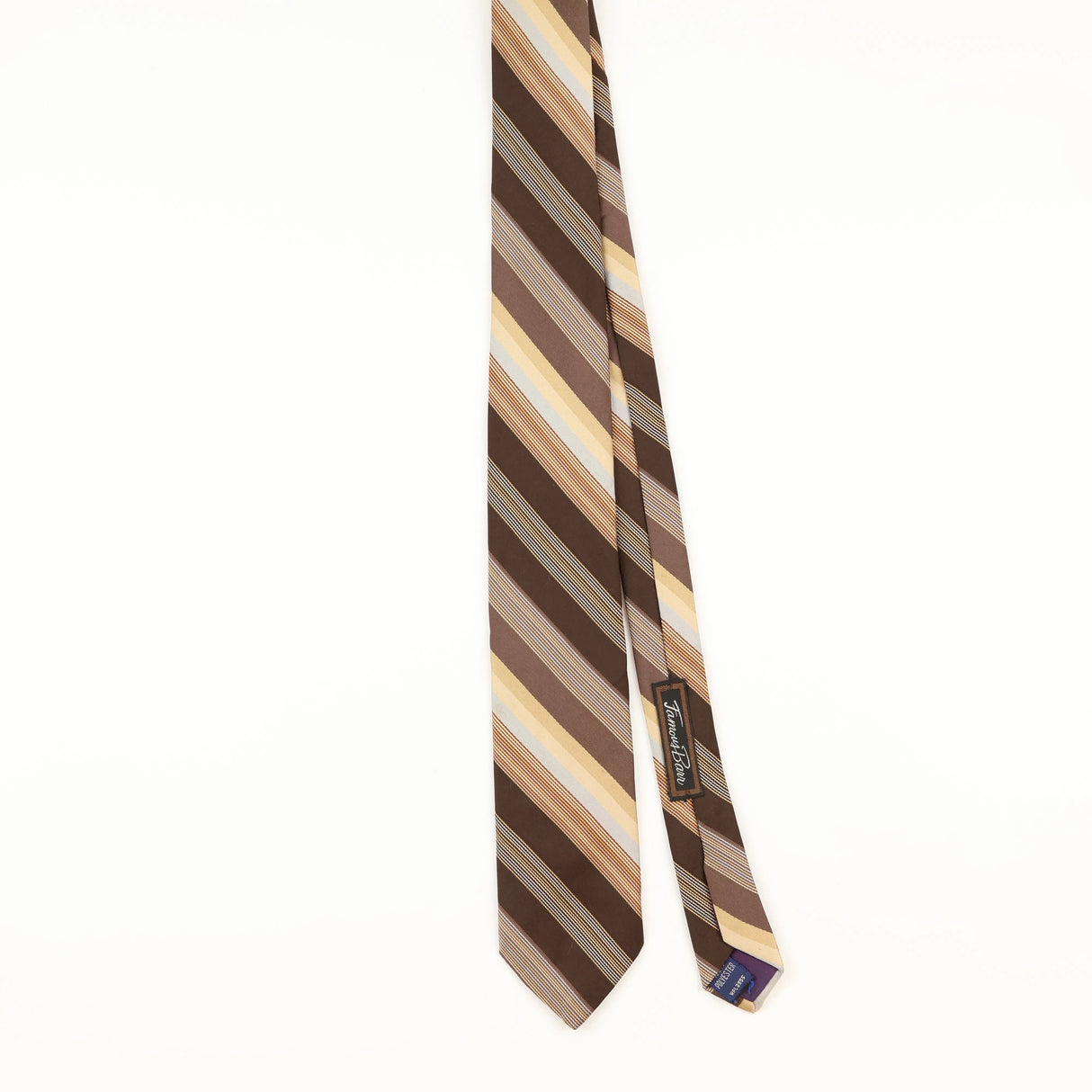 Front of Vintage 1980's Repp Striped Patterned Tie